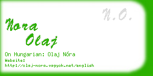 nora olaj business card