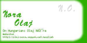 nora olaj business card